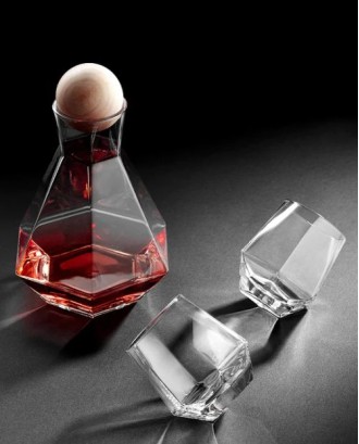 Set decantor si 2 pahare, sticla, Jaxon Geometric - SIMONA'S COOKSHOP